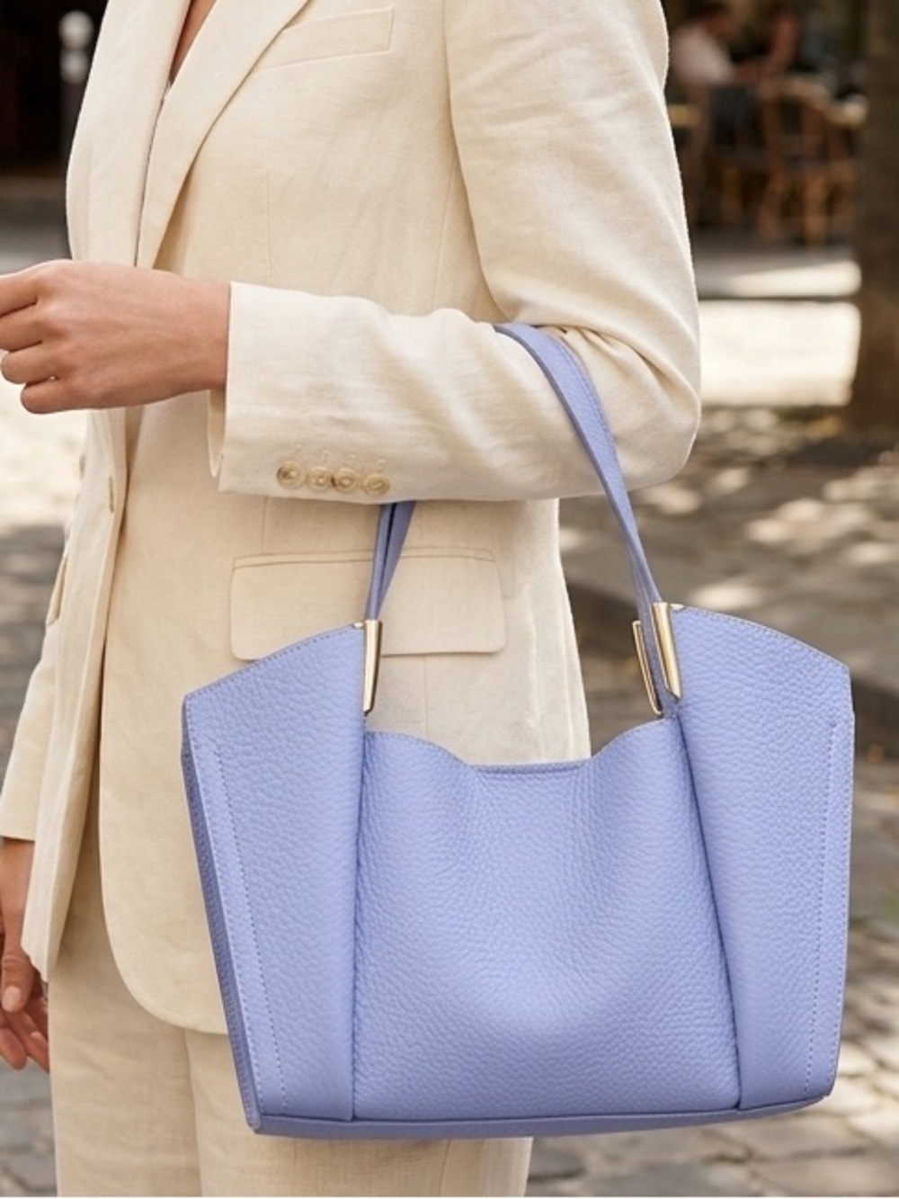 Gironacci Periwinkle Calfskin - 2511 Maxi Bag 🇮🇹 Made in Montegranaro, Italy
